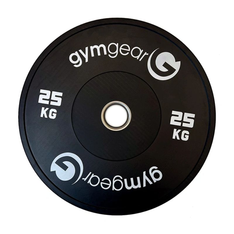 Gym Gear black Bumper Plates 25kg plate
