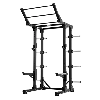 Exigo E80 Elite Half Rack 45 Degree Wing Pull Up Bar Attachment in slate grey