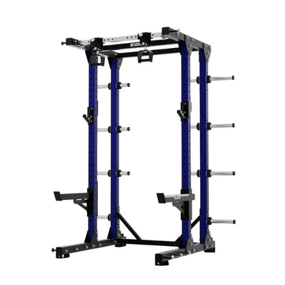 Exigo E80 Elite Half Rack Adjustable Pull Up Handles in blue