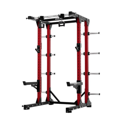 Exigo E80 Elite Half Rack Adjustable Pull Up Handles in red