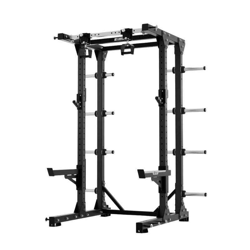 Exigo E80 Elite Half Rack Adjustable Pull Up Handles in slate grey