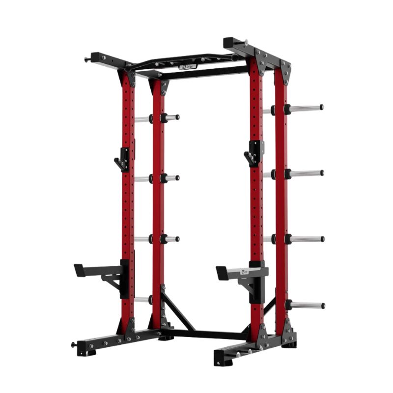 Exigo E80 Elite Half Rack Angled Pull Up Bar in red