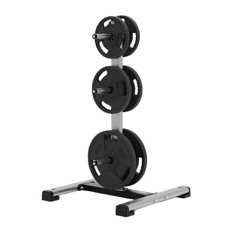 Exigo Olympic Weight Plate Storage Tree with the plates