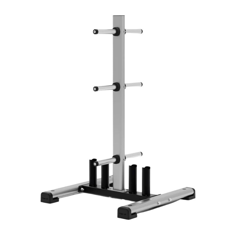 Exigo Olympic Weight Plate Tree with Barbell Storage