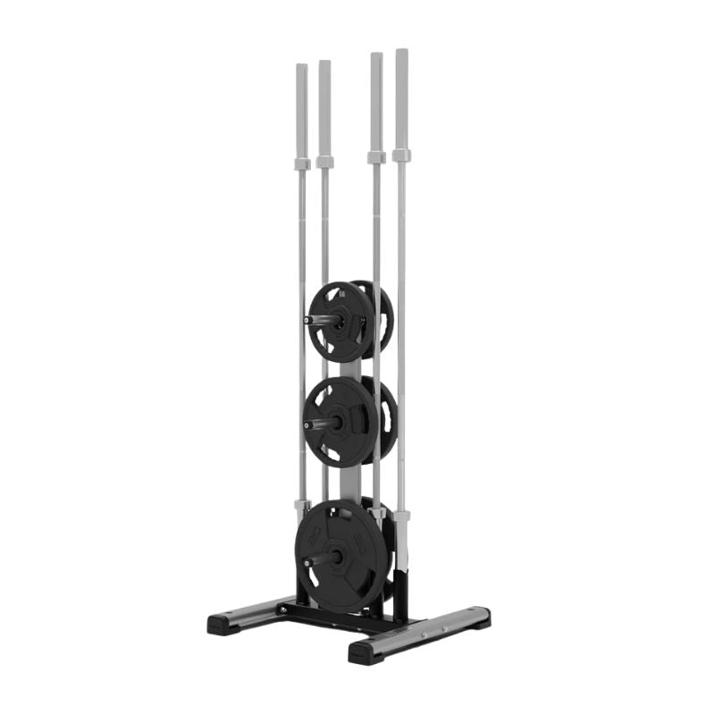 Exigo Olympic Weight Plate Tree with Barbell Storage 4 barbell storage