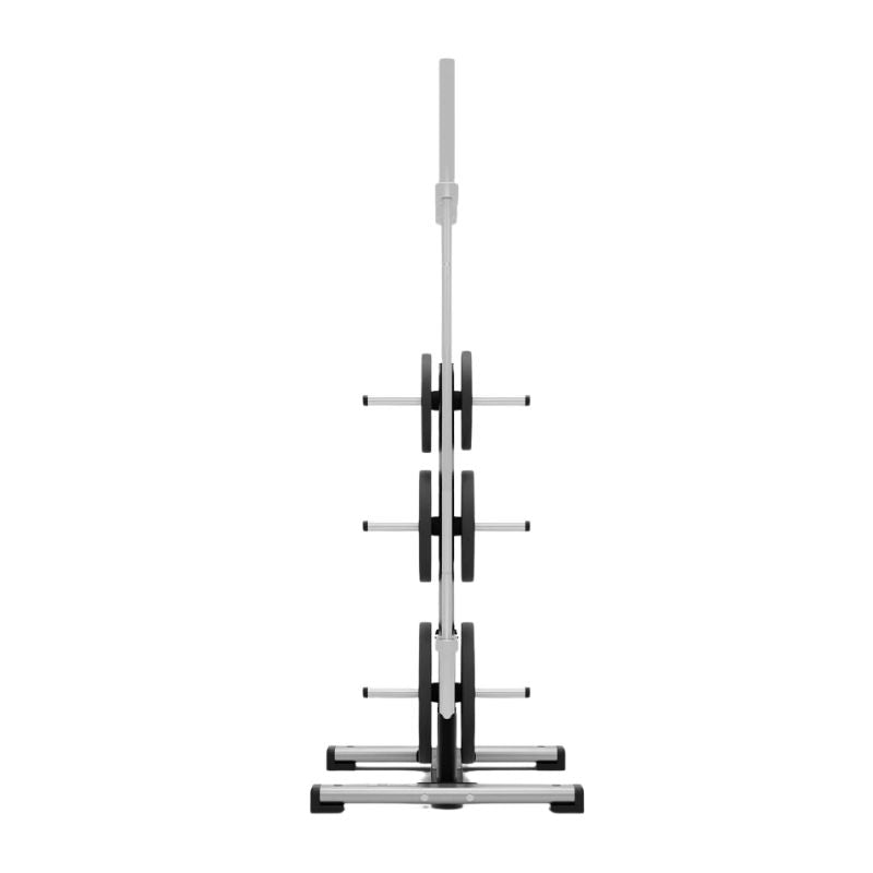 Exigo Olympic Weight Plate Tree with Barbell Storage