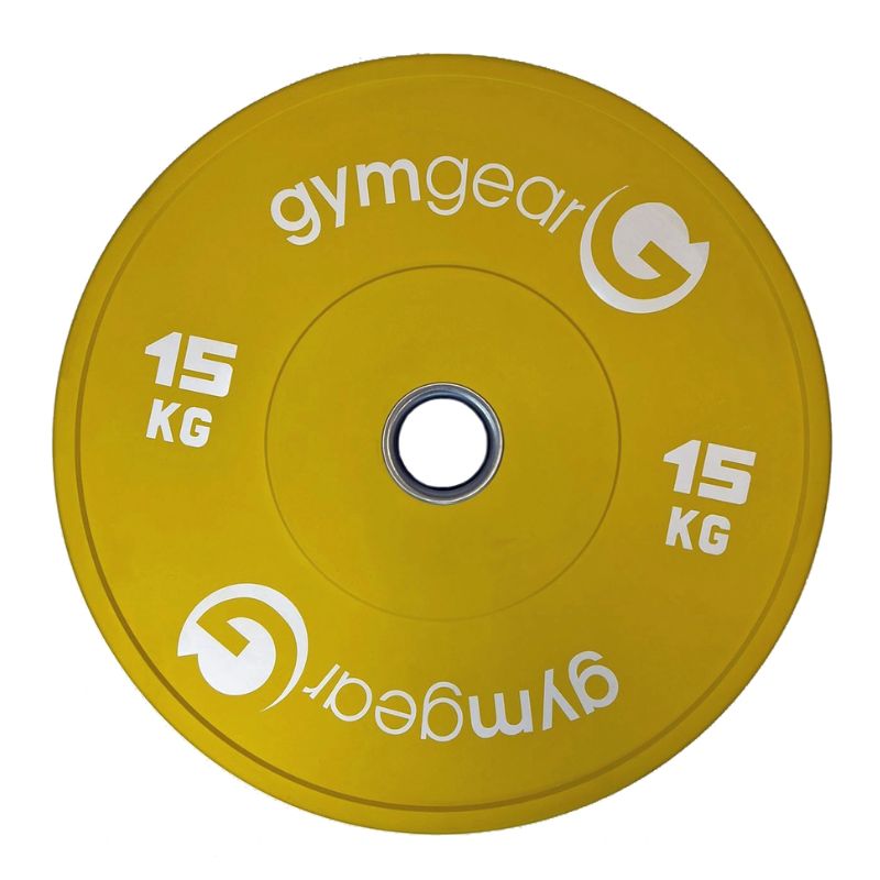 Gym Gear Colour Bumper weight plates 15kg yellow