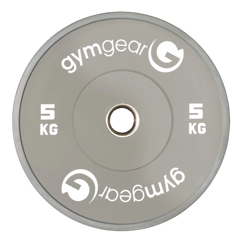 Gym Gear Colour Bumper weight plates 5kg grey
