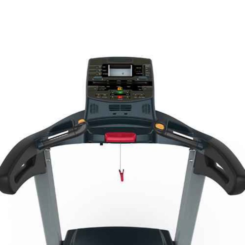 Gym Gear Encore Treadmill light commercial use 3(4.5) peak HP AC motor 0-15% incline 1-20km top speed large running surface view of the console