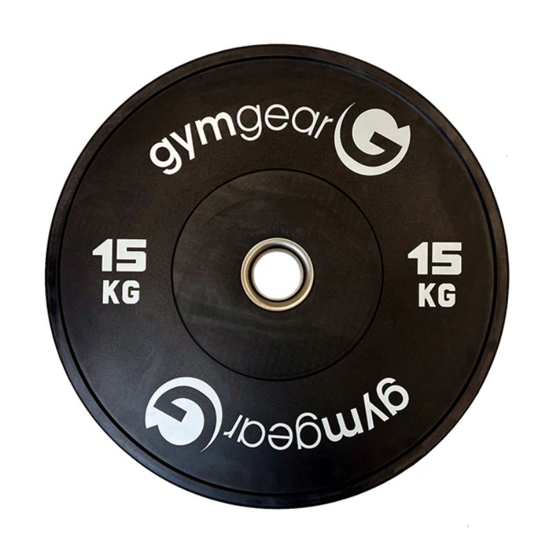 Gym Gear black Bumper Plates 15kg