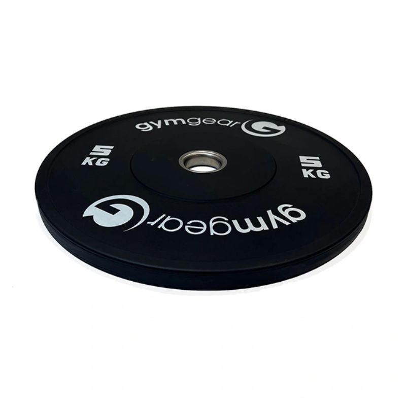 Gym Gear black Bumper Plates 5 kg side view