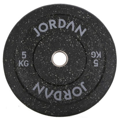 Jordan HG Black Rubber Bumper Plates - Coloured Fleck 5 kg grey fleck
