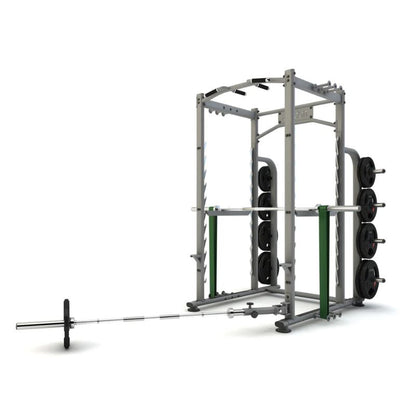 Jordan Power Rack With Land Mine Attachments Dipping Bars Band Training Loops and Chin Up Bar Landmine attachments