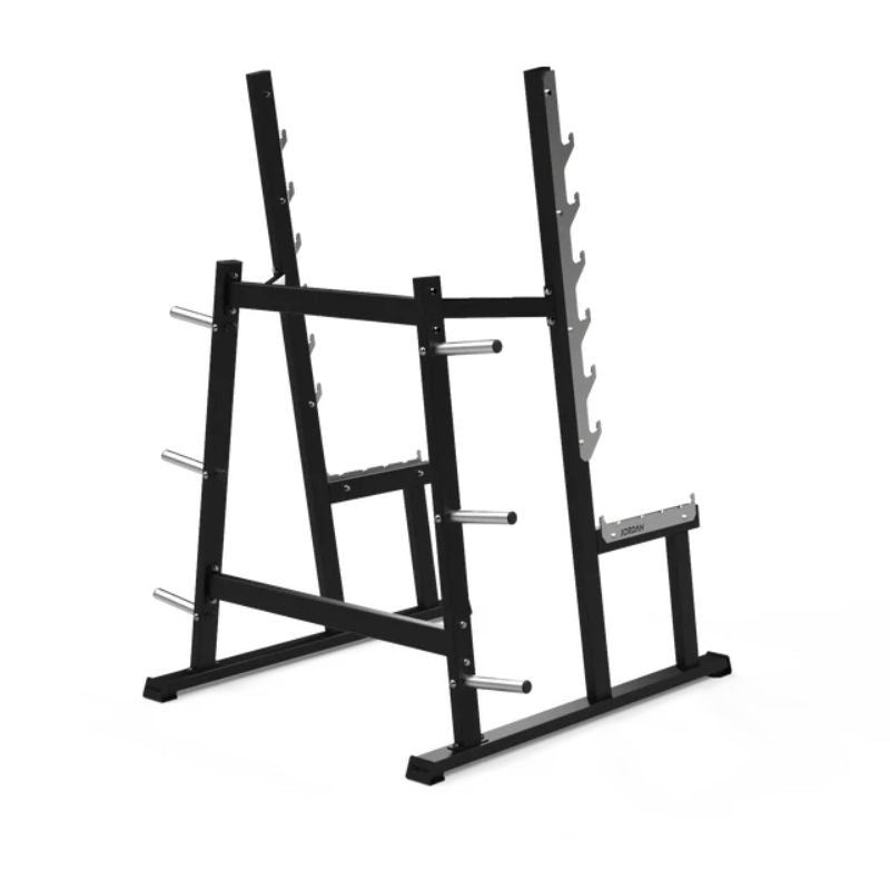 Jordan Squat Rack With Weight Plate Storage in Black or Grey