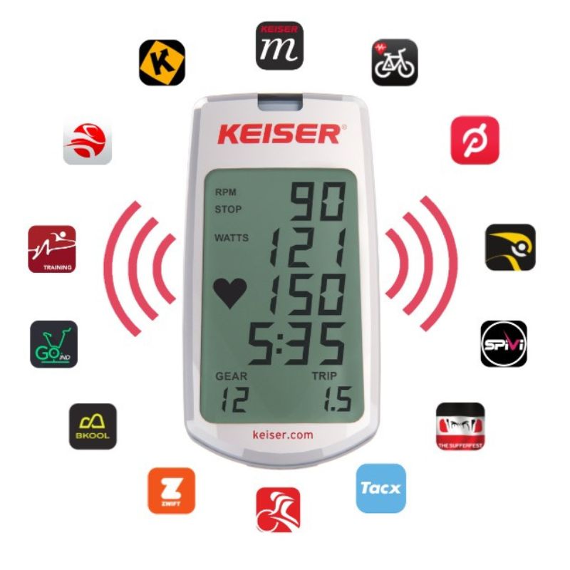 Keiser M5i Strider Elliptical Machine Crosstrainer display and app connectivity 