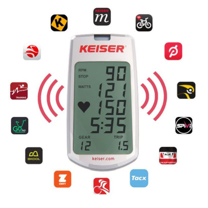 Keiser M5i Strider Elliptical Machine Crosstrainer display and app connectivity 