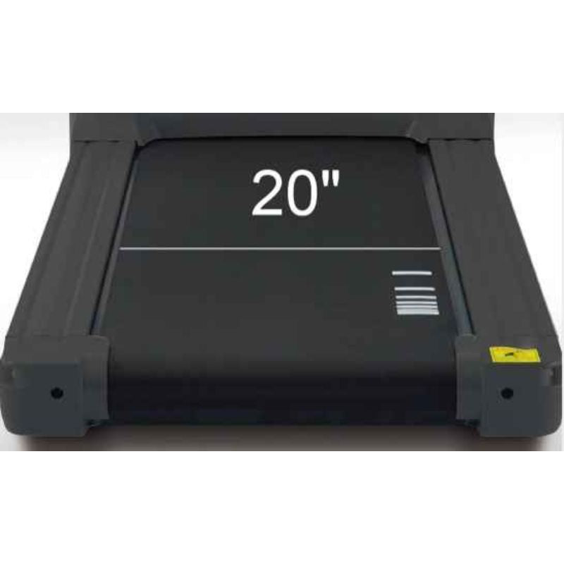 Gym Gear T95 Rehabilitation Treadmill 0.8-19.3km speed 3.5 HP AC (continuous) 5HP AC peak) showing the width of the running belt