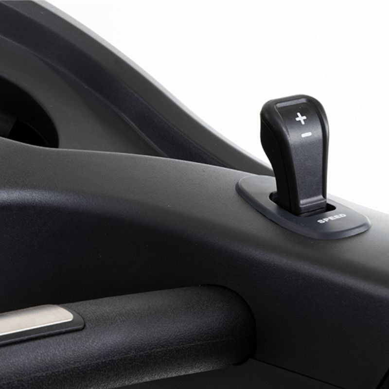 T98 Gym Gear Entertainment series Treadmill 6HP AC motor top speed 25km/h 16 level incline close up of paddle to change speed