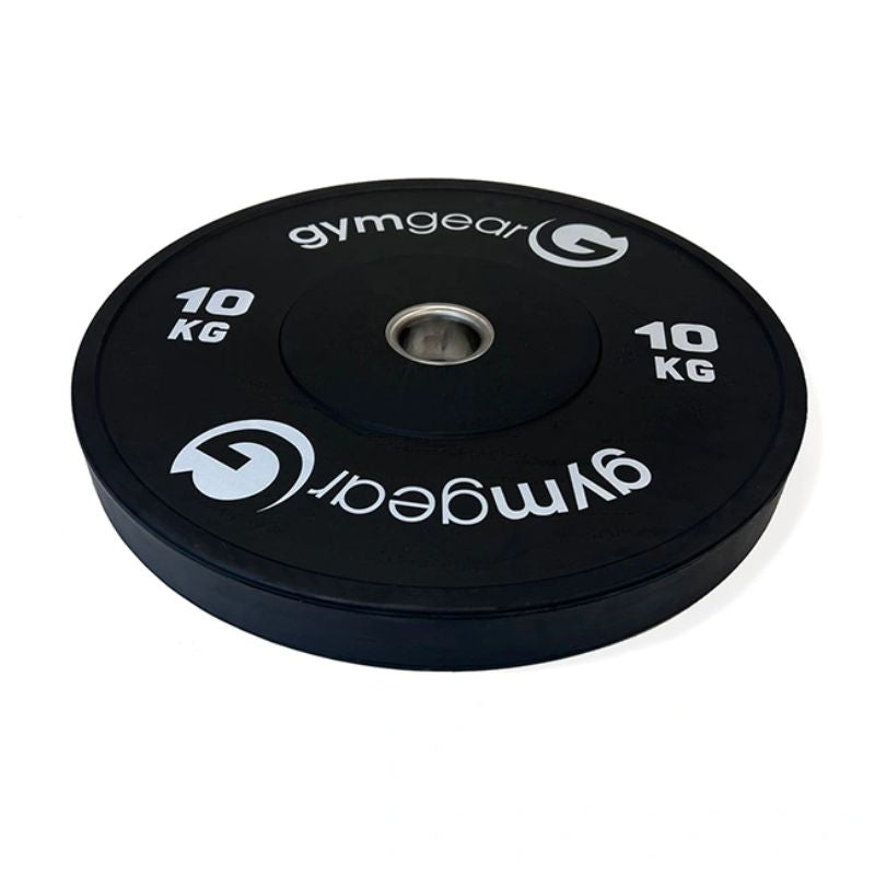 Gym Gear black Bumper Plates 10kg side view