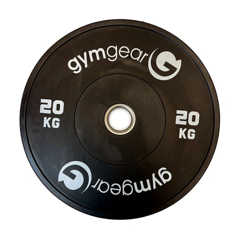 Gym Gear black Bumper Plates 20kg 