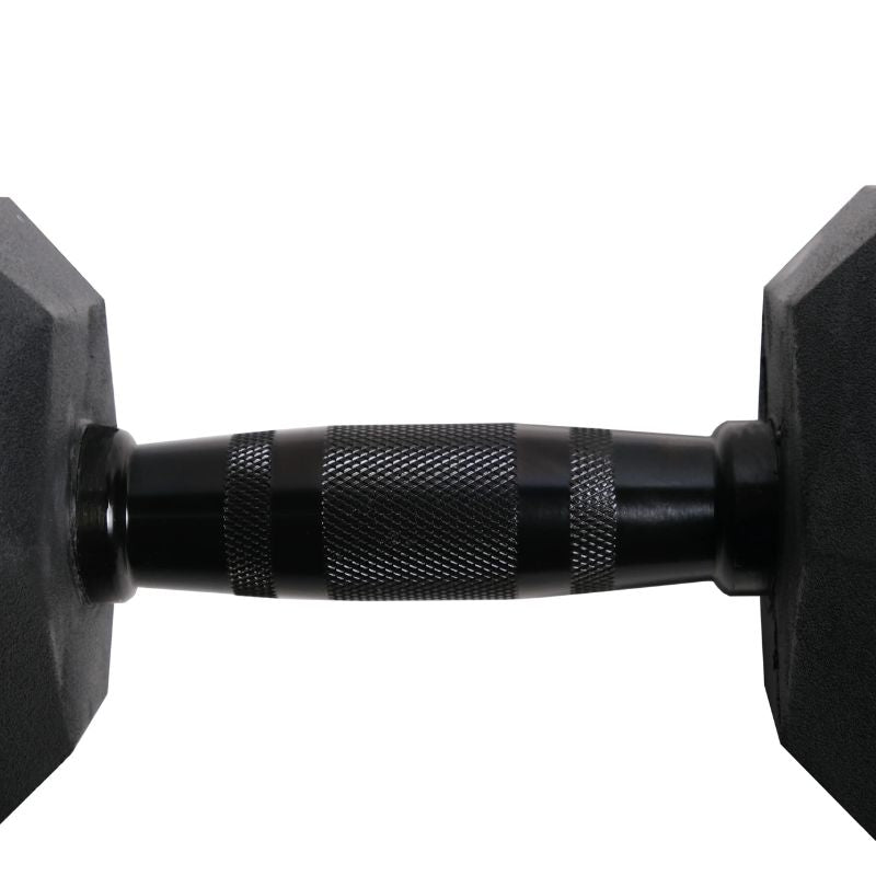 gym gear rubber hex dumbbells with black handle