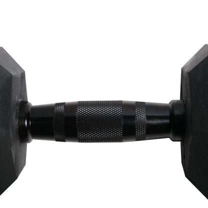 gym gear rubber hex dumbbells with black handle