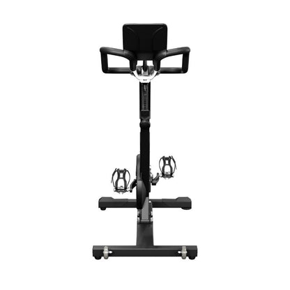 Keiser M3i Studio Plus Indoor Bike bluetooth studio display adjustable frame and fourway handle bars magnetic resistance front view